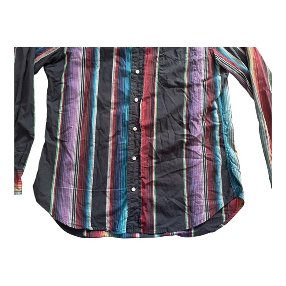 Gorman Bros Vintage Multicolor Striped Retro Made in USA Size L Button Down - Picture 5 of 8